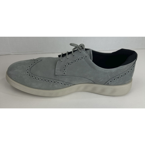 ECCO S Lite Hybrid Grey Oxford Wingtip Shoes Nubuck Brogue EU 45 Men's US 11 - Picture 5 of 16